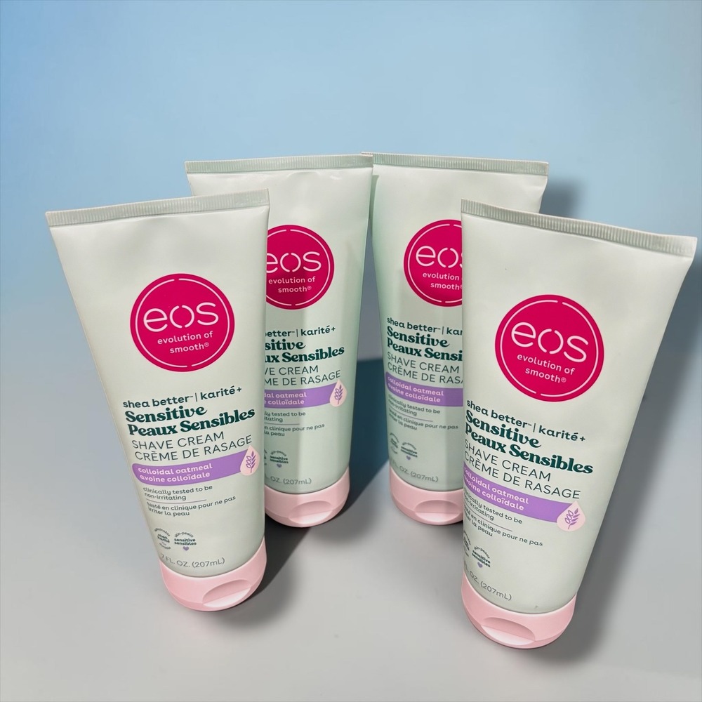 EOS Shea Better Sensitive Shave Cream Colloidal Oatmeal 7oz Lot of 4 Tubes